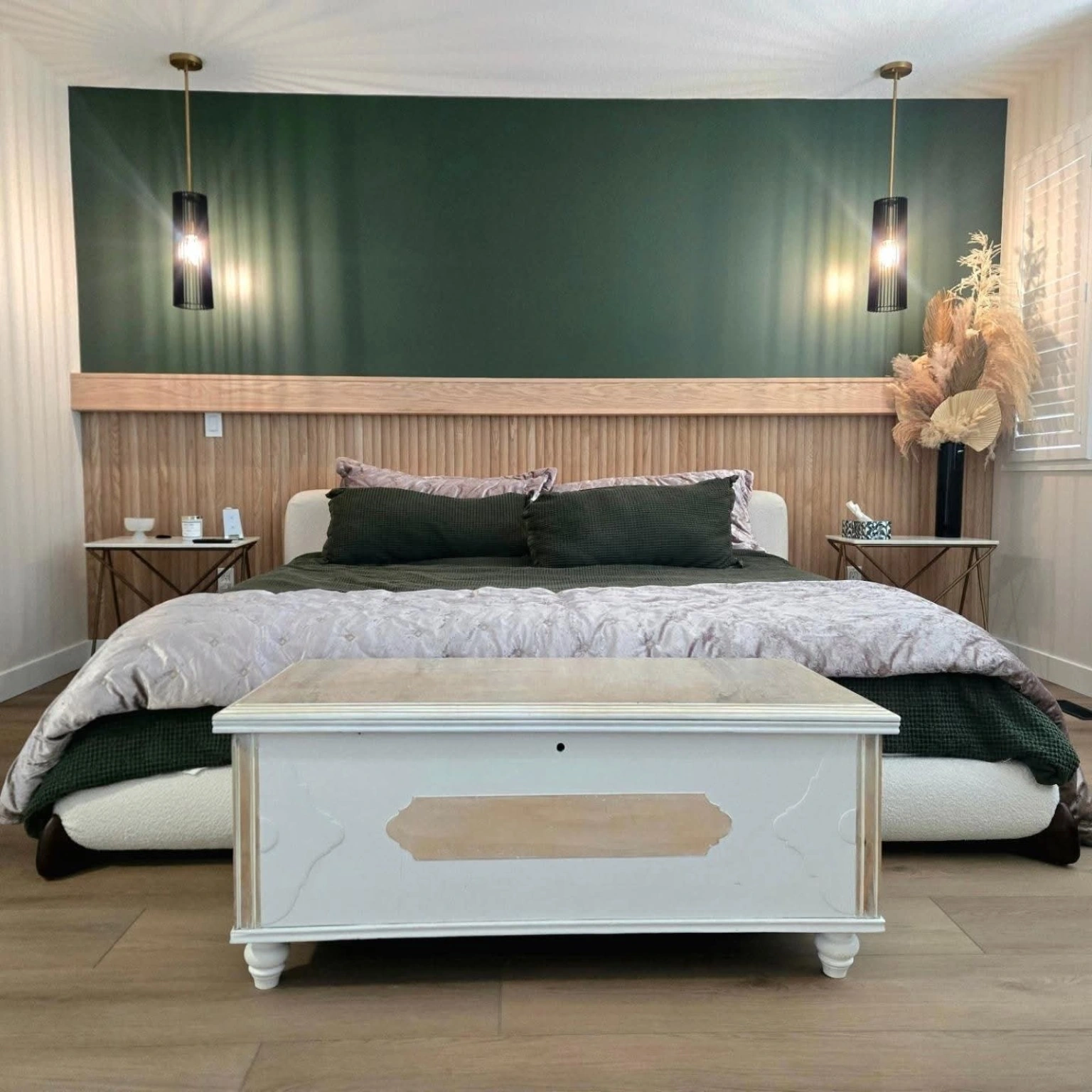 Custom bedroom feature wall renovation