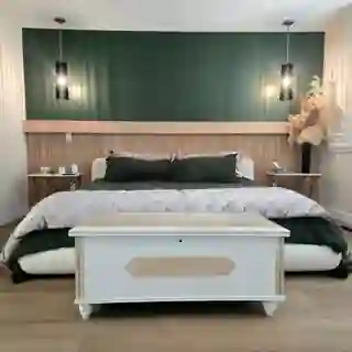 Custom bedroom feature wall renovation