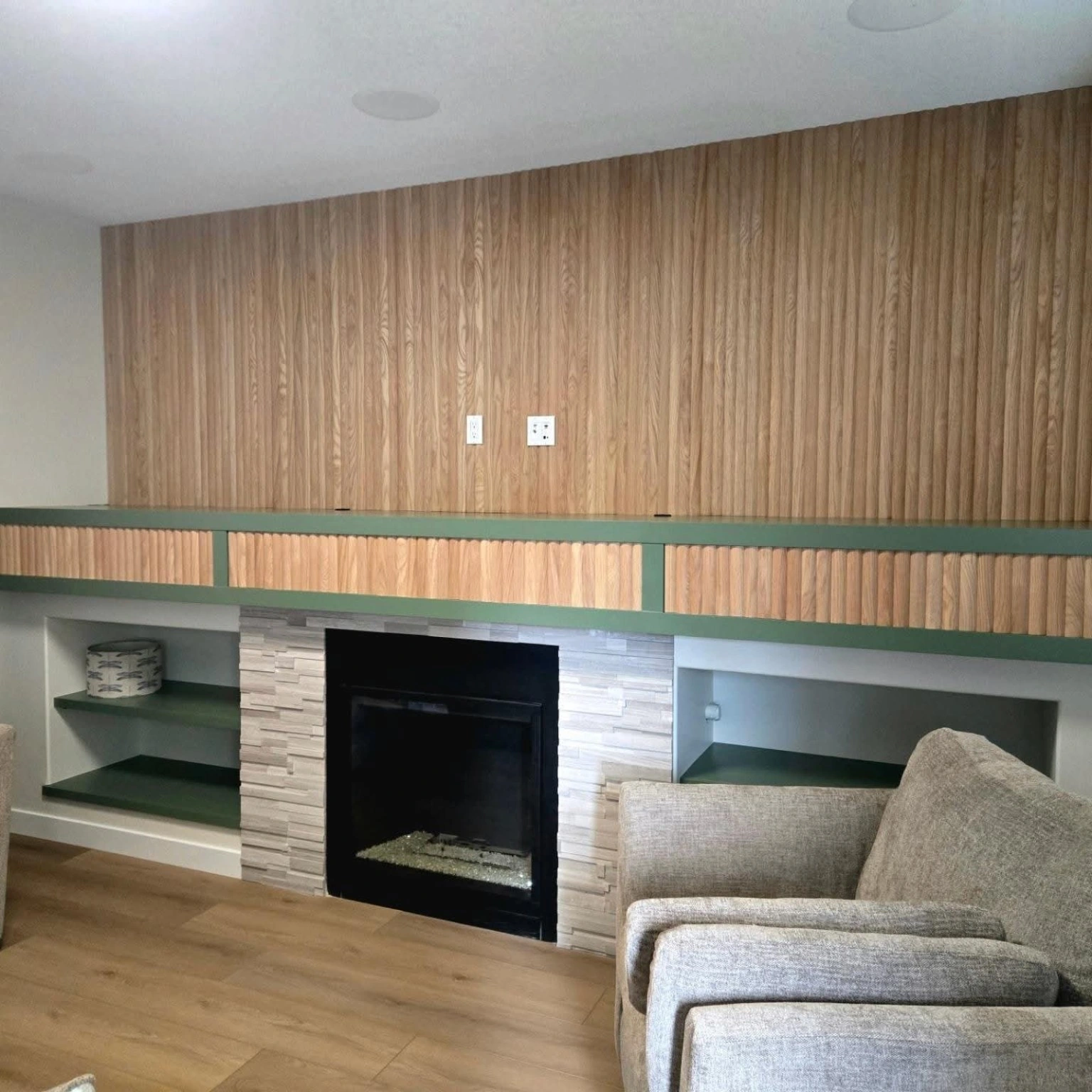 Custom fireplace and millwork renovation
